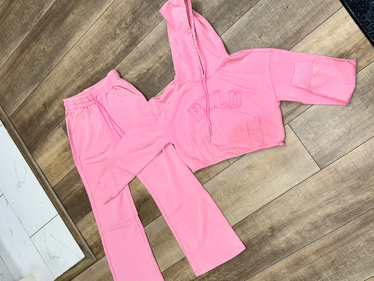 Women’s cropped hoodies sweatsuit